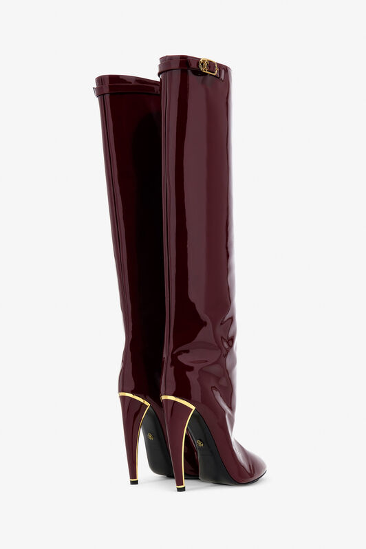 RC Lackleder-Overknee-Stiefel Lila TKS015-PZV00