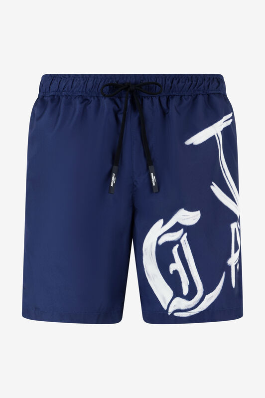 JC Badeshorts Mit Schriftzug Dunkelblau UFT079-UF118