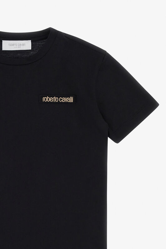 JU T-Shirt With Logo And RC Monogram Black TJT60J-JD001