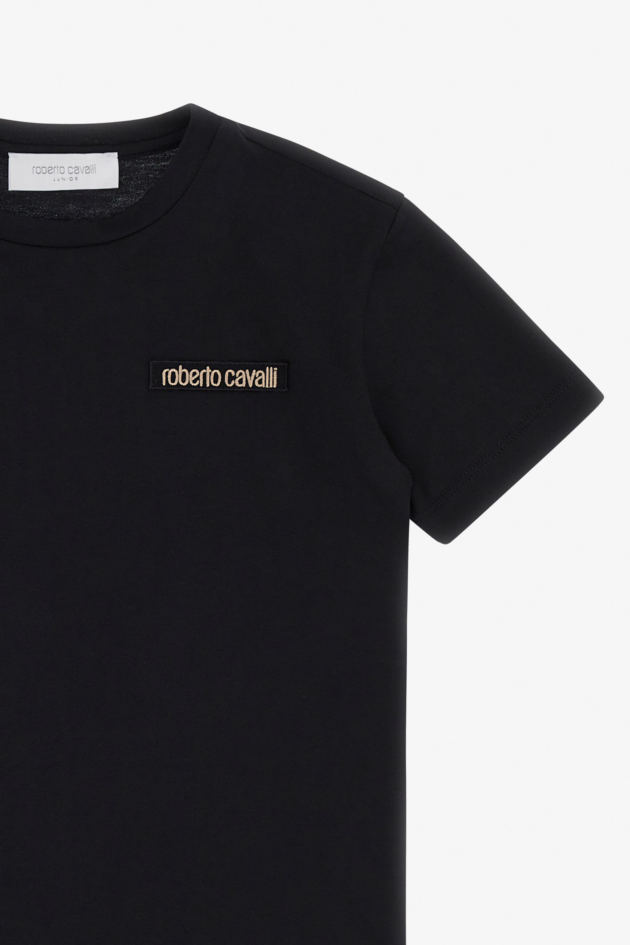 JU T-Shirt With Logo And RC Monogram Black TJT60J-JD001