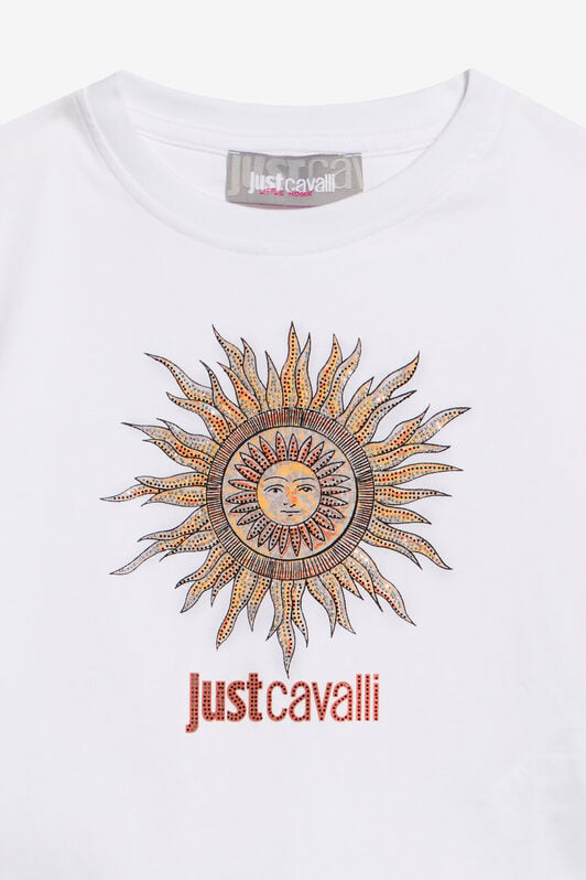 JC Weißes T-Shirt mit Persian Tarot Grafik WHITE WFT63U-5B006