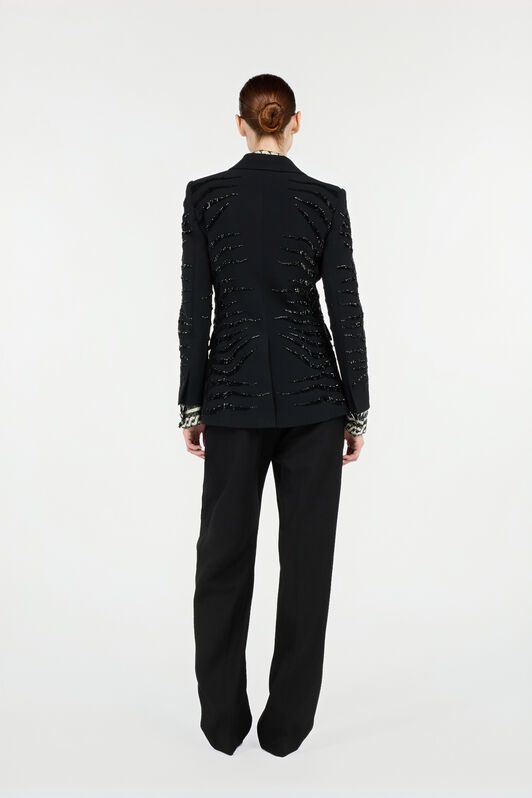 RC Black Jacket with Zebra Sequin Pattern RC Black Jacket with Zebra Sequin Pattern Noir UKR415-KU013