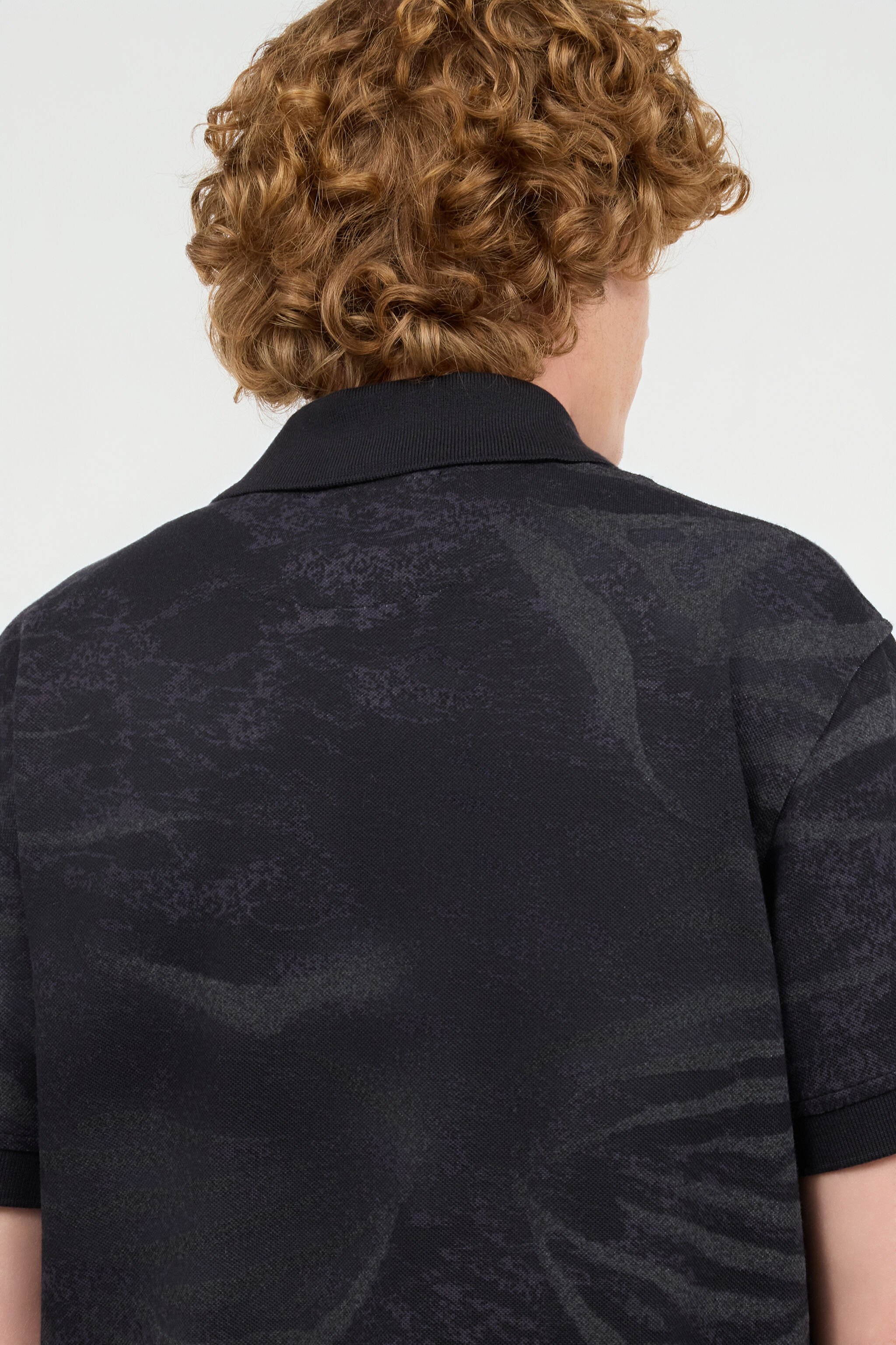 RC Poloshirt Mit Animal-Print Schwarz URT64J-XKN54