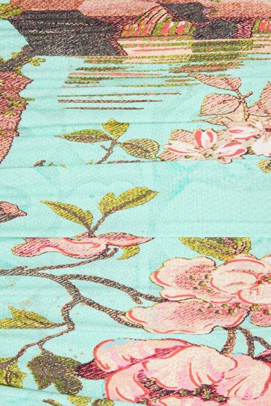 RC Mini Dress with Naturalistic Motif RC Mini Dress with Naturalistic Motif Blue/Pink VKT146-LNP76