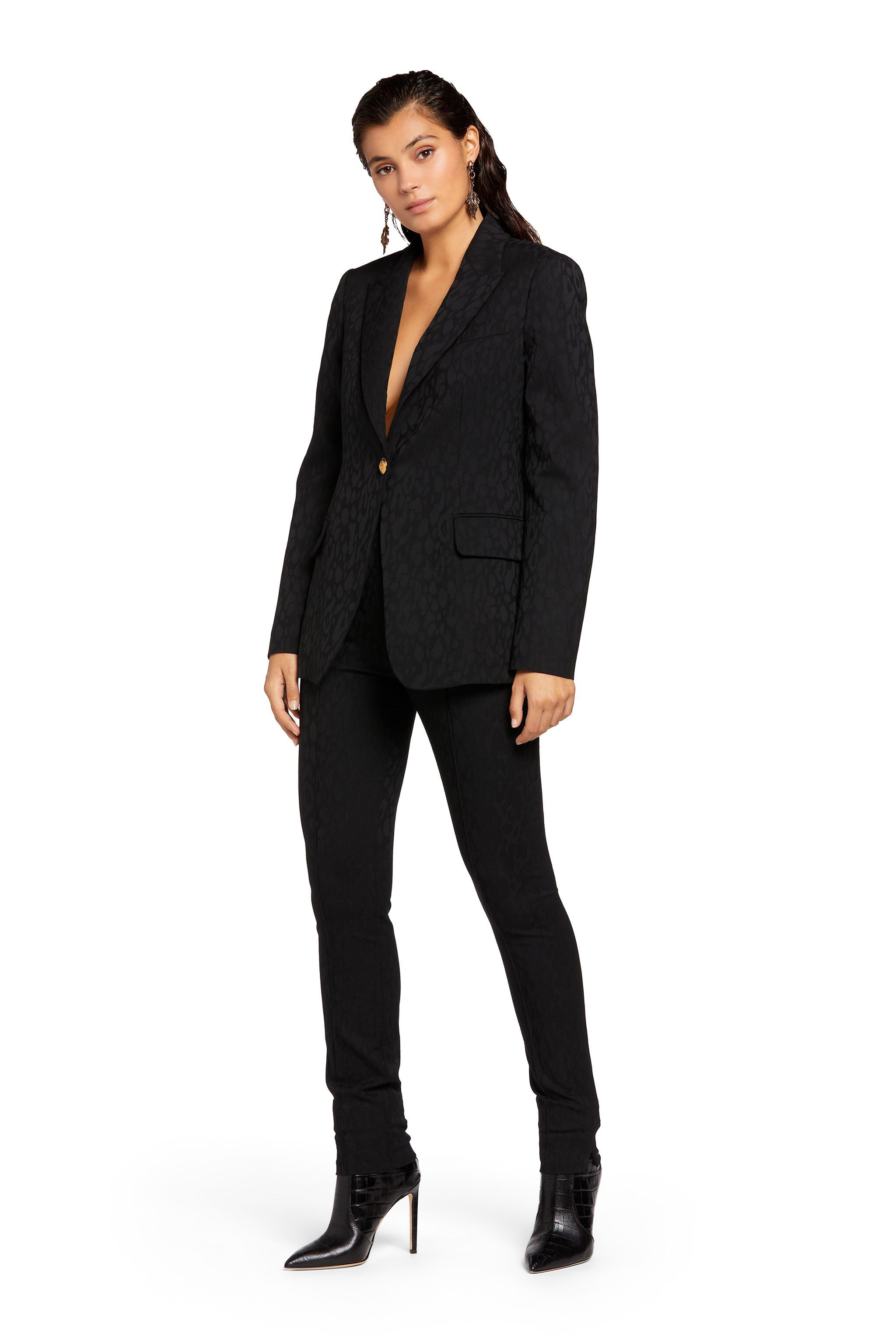 RC Leggings mit Leoparden-Print Schwarz LQT205-FY083