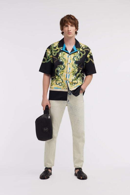 RC Camicia maniche corte Lemon Snake Nero/Giallo SRT761-CDL41