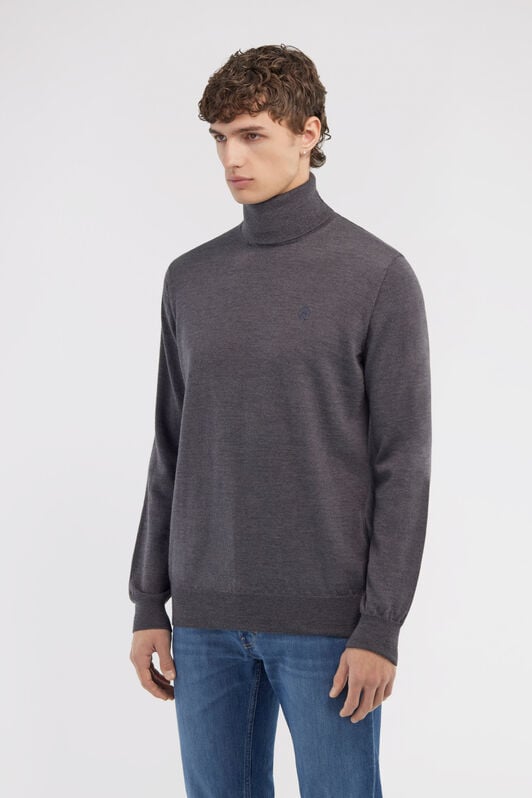 RC Turtleneck sweater with RC Dark gray NOM01C-MQ030