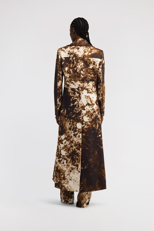 RC Appaloosa Print double-breasted Trench Brown TKT505-9MN08
