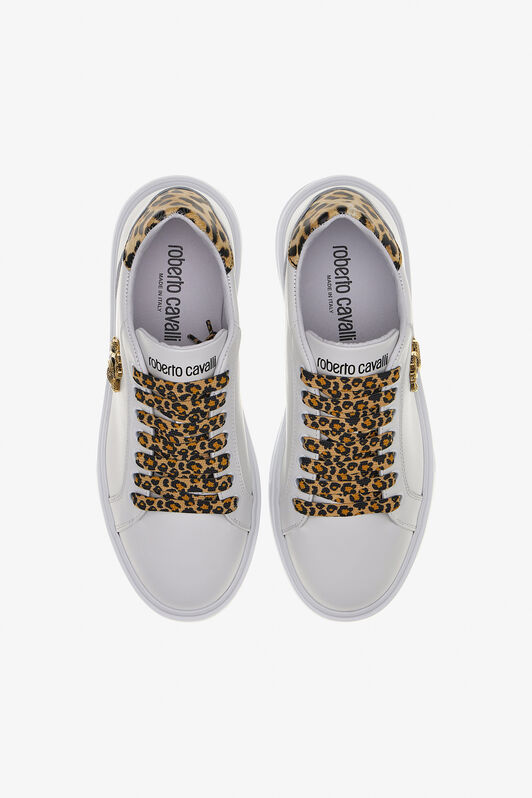 RC Sneakers con Monogram RC Bianco/Marrone SKS036-PZA90