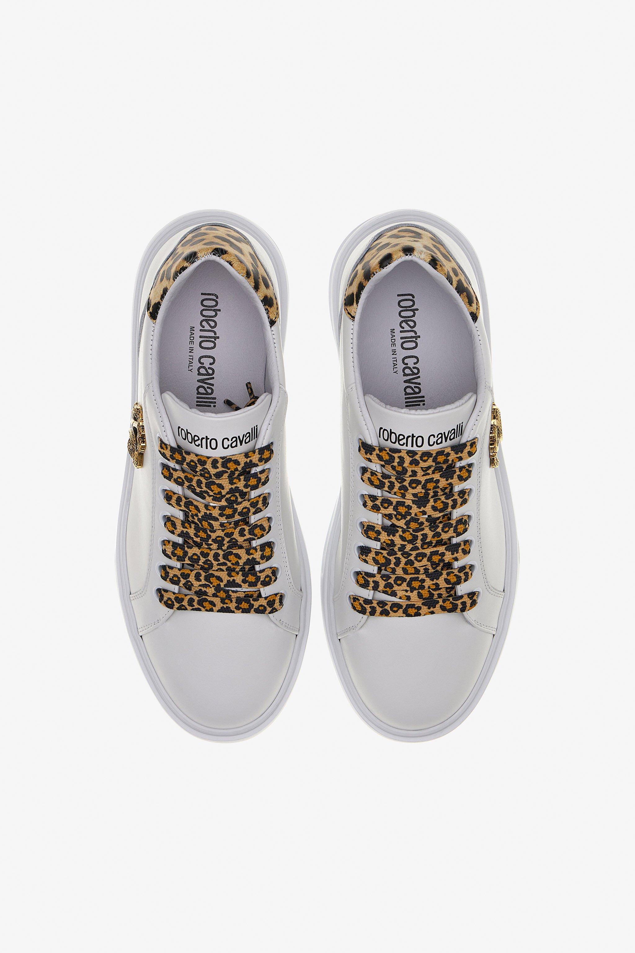 RC Sneakers con Monogram RC Bianco/Marrone SKS036-PZA90