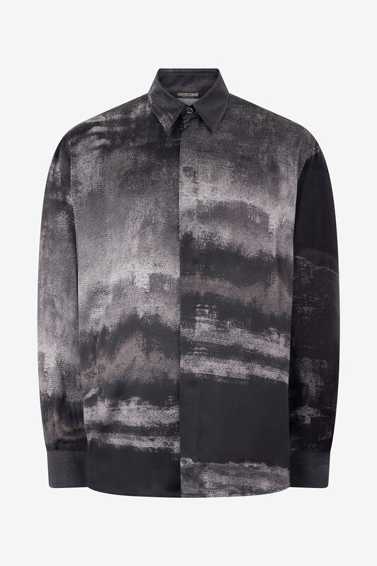 RC Silk Shirt with Used Dégradé Effect RC Silk Shirt with Used Dégradé Effect Negro VNT714-SZP69