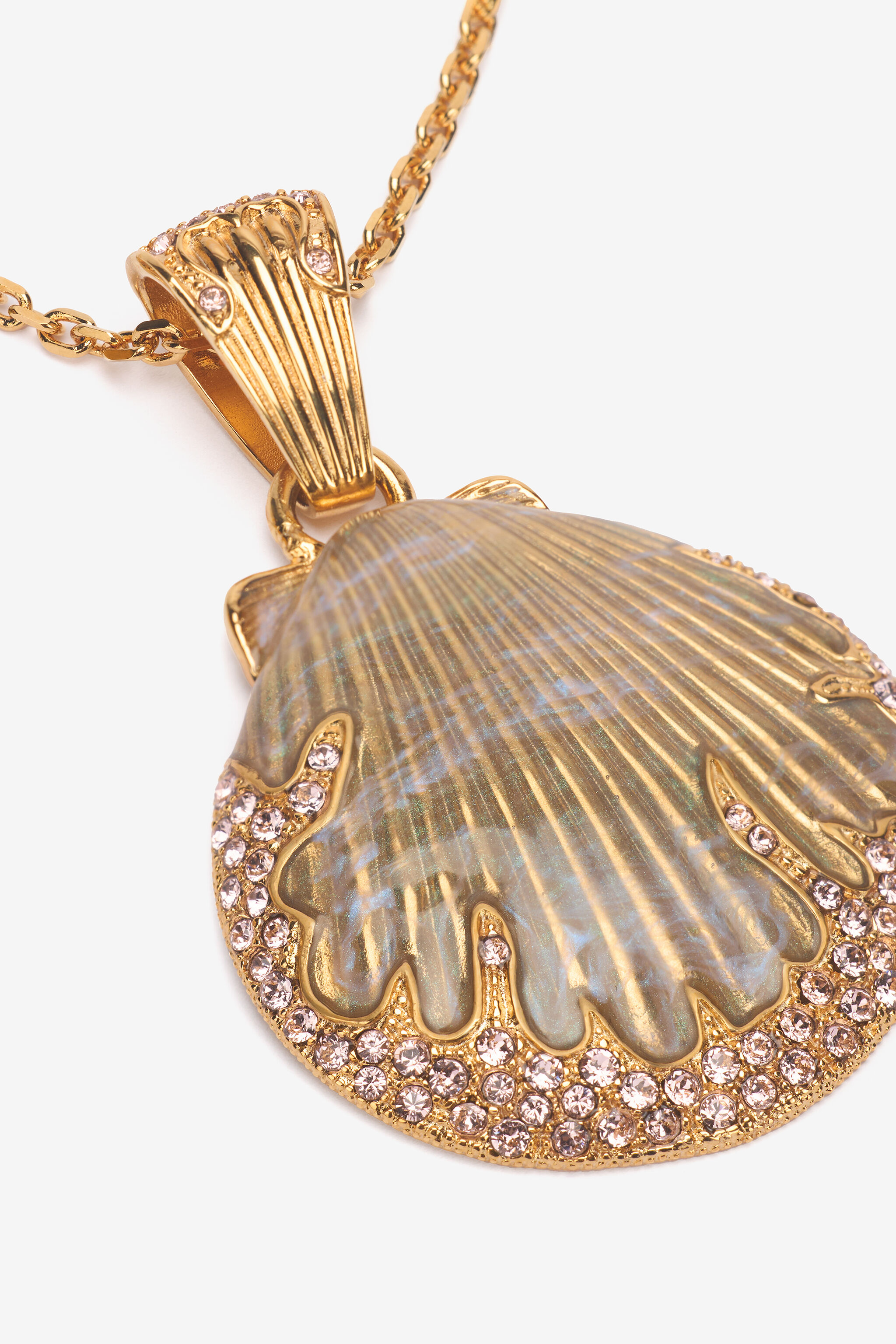 RC Necklace With Shell Pendant Gold UWG017-AM072
