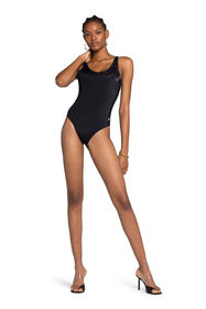 RC RC Monogram-Print Swimsuit Black KSW01W-LL002