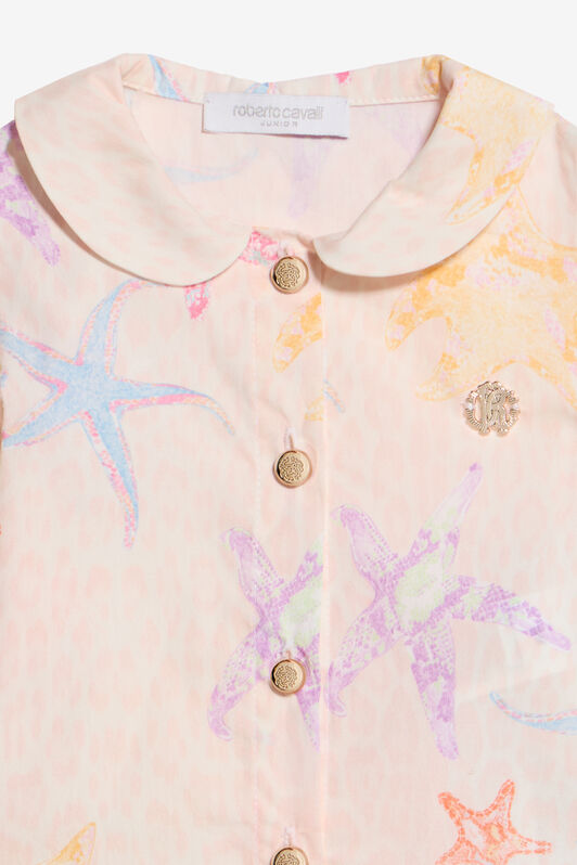 JU Baumwollhemd Mit Strafish-Print LIGHT PINK WJT700-7MR17