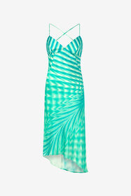 ${brand} Abito Asimmetrico Con Stampa All Over ${colorDescription} ${masterID}