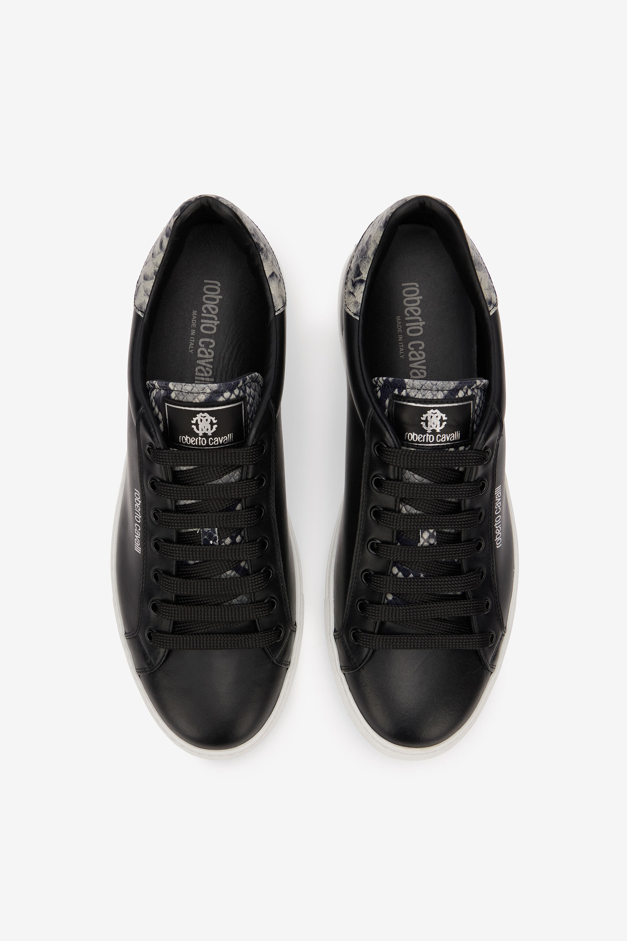 RC Zapatilla Negra de Piel con Detalle Efecto Serpiente RC Zapatilla Negra de Piel con Detalle Efecto Serpiente BLACK/ROCCIA SOS00A-PZ598