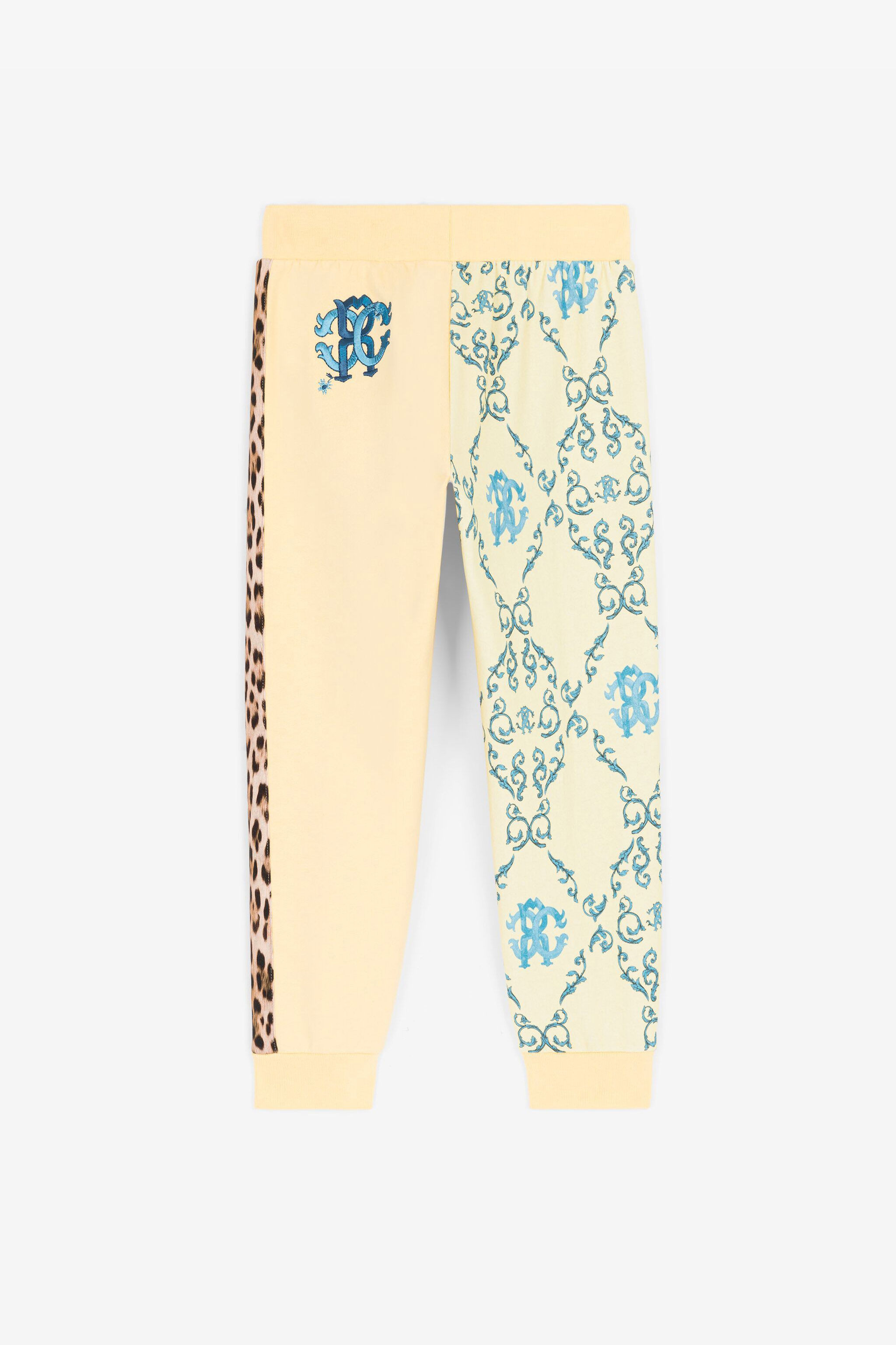 JU Pantalón de chándal con estampado Leopard y Filigree Amarillo RJT239-5OG84