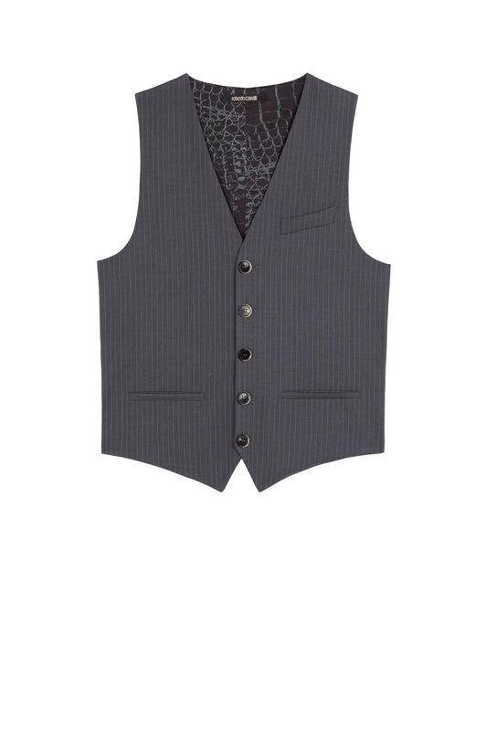 RC Pinstripe Three-Piece Suit Gray KOT40A-VW007