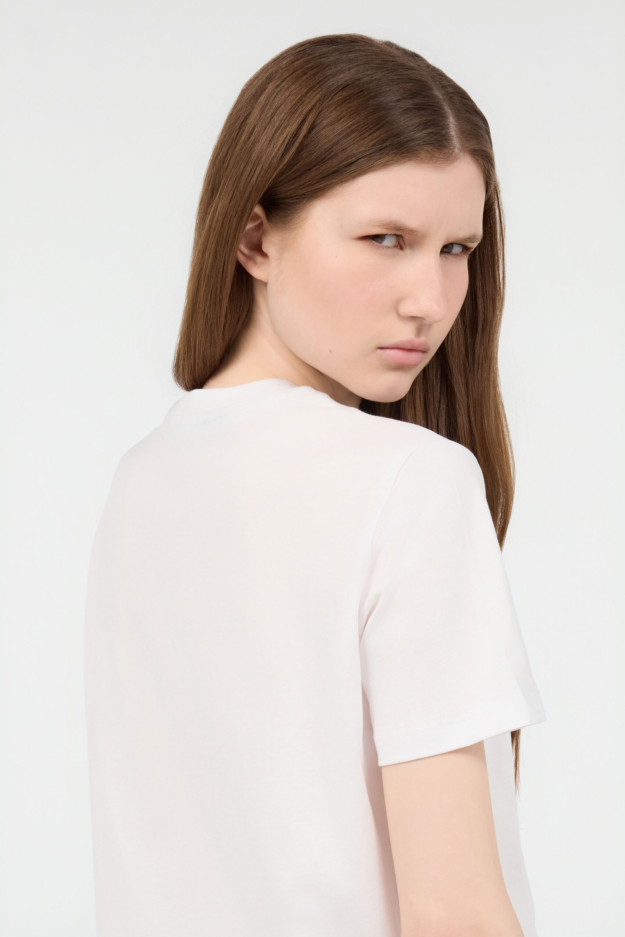 JC T-Shirt With JC Monogram WHITE UFT131-UF185