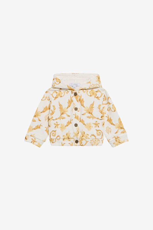 RC Sweatshirt mit Gold Arabesque-Druck WHITE/GOLD TJT663-5ON37