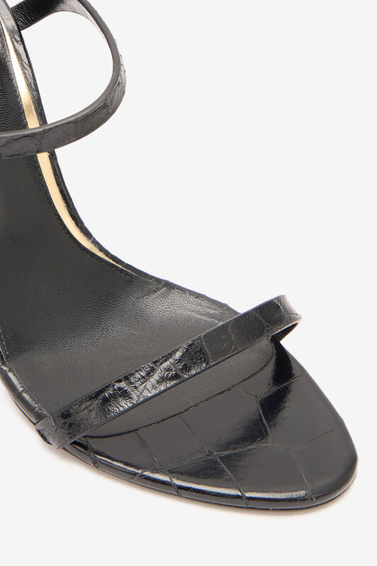 RC Slingback Sandals in Crocodile-Effect RC Slingback Sandals in Crocodile-Effect Black VKS022-PZ579