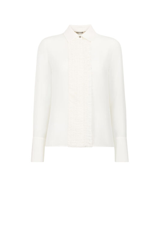 RC Smocked Silk Shirt WHITE IQT700-SY001