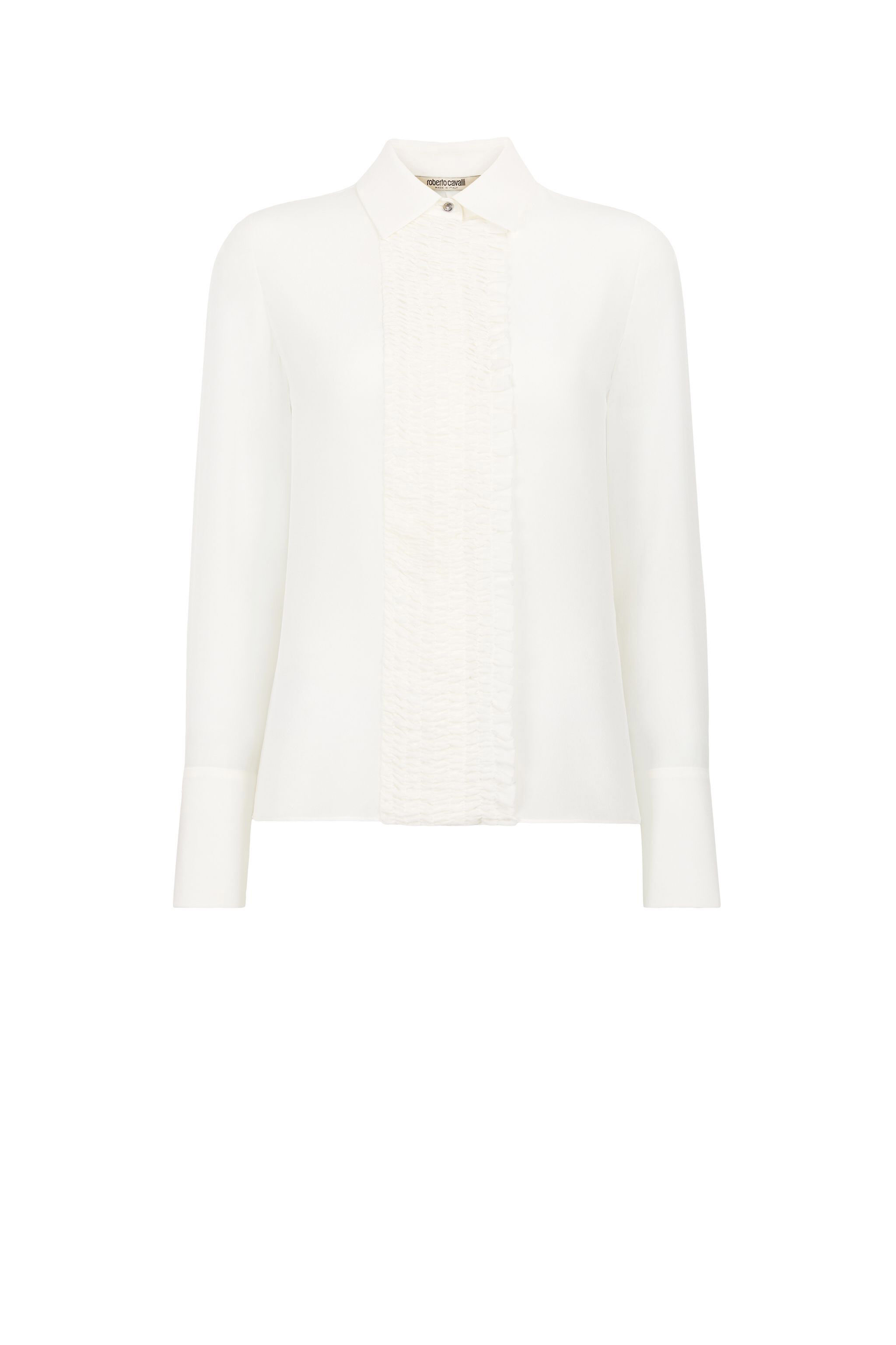 RC Smocked Silk Shirt WHITE IQT700-SY001
