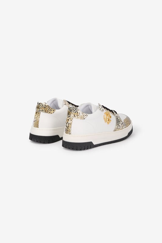 RC Leopard Print Sneaker with Monogram RC RC Leopard Print Sneaker with Monogram RC WHITE/JAGUAR QOS01L-PZO17