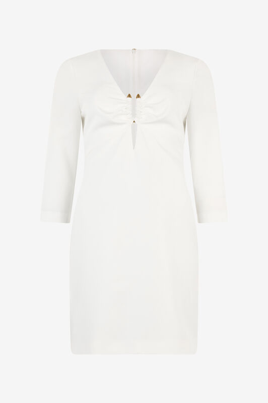 JC Mini Dress With Three-Quarter Sleeves White UFT188-UF254