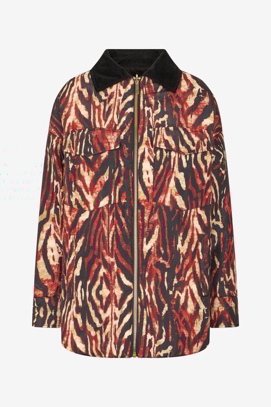 JC Jacket With Zipper And All-Over Print JC Jacket With Zipper And All-Over Print Fuchsia TFT153-TF220