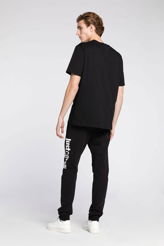 JC T-shirt en coton à logo Just Cavalli imprimé NOIR Q61271-Q0174