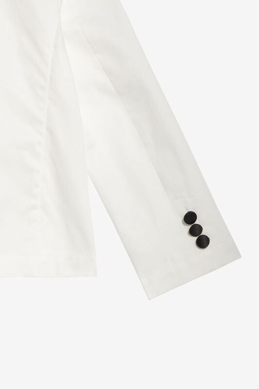 JU Double-Breasted Jacket With RC Monogram White UJT400-RN012