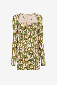 ${brand} Palm tree-print mini dress ${colorDescription} ${masterID}