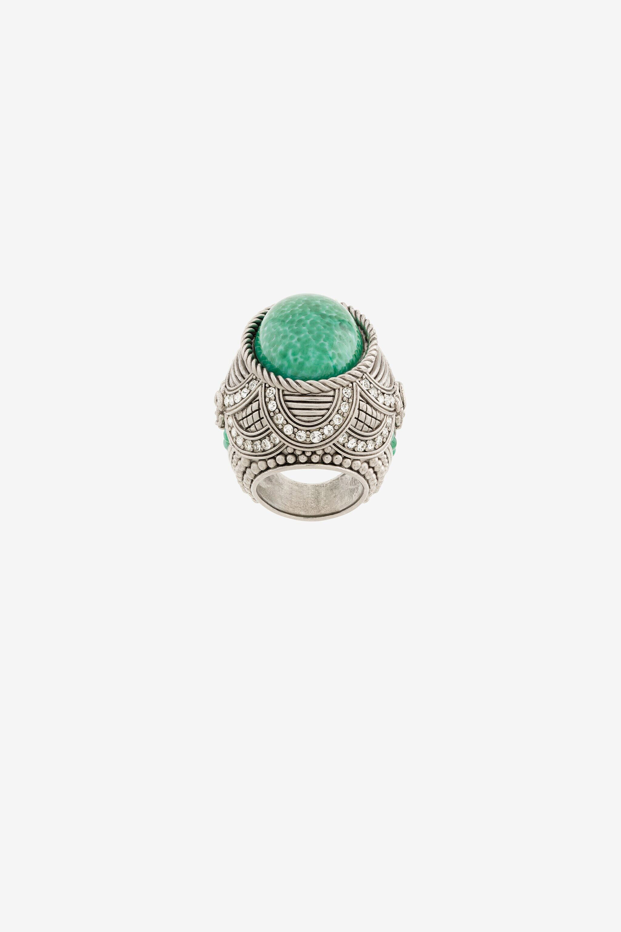 RC Gemstone-embellished ring Silver RWG002-AM016