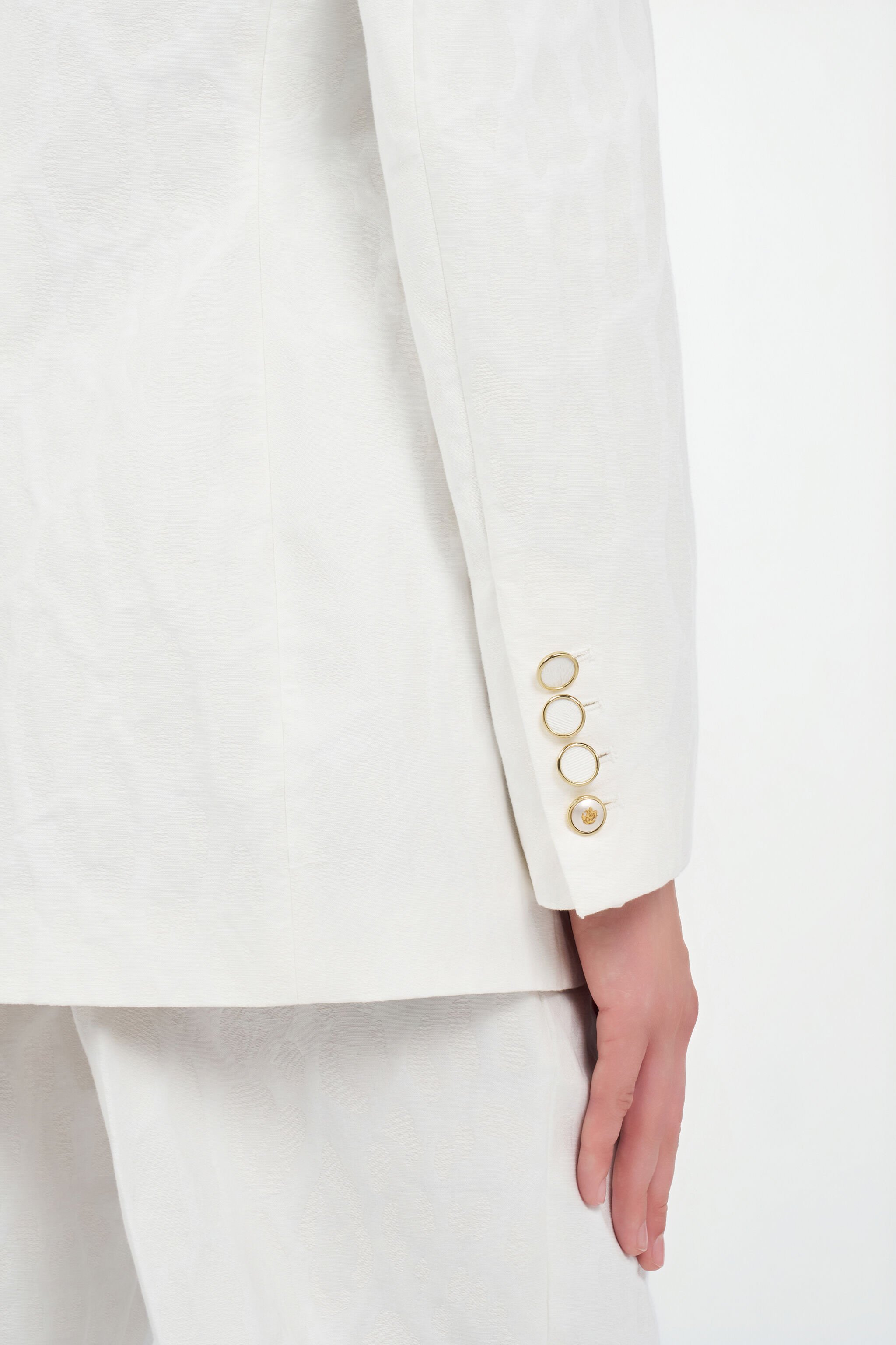 RC Blazer in Jacquard di cotone con motivo Leopardato WHITE WQT405-CH090