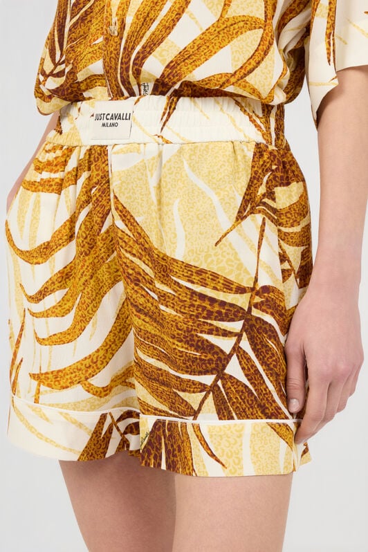 JC Golden Palm Print Shorts DAFFODIL WFT180-WF557