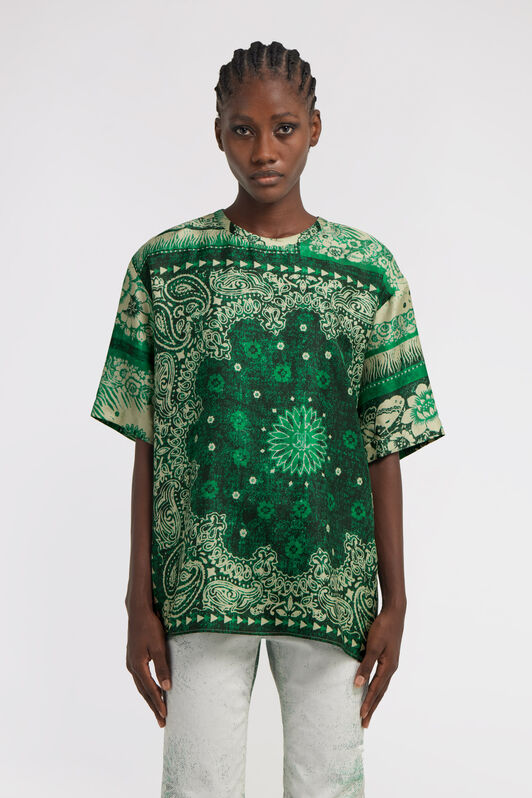 RC Bandana Print T-shirt Green TKT644-4QN05