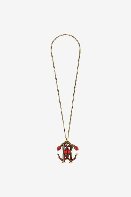 RC Necklace with Monogram RC Gold SKG005-AM072