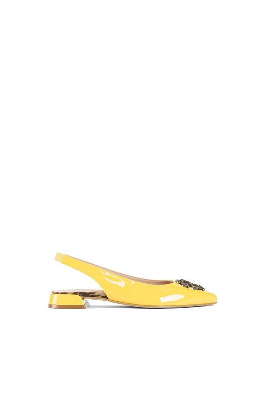 RC Mirror Snake Slingback Pumps Yellow JSS01H-PZO29