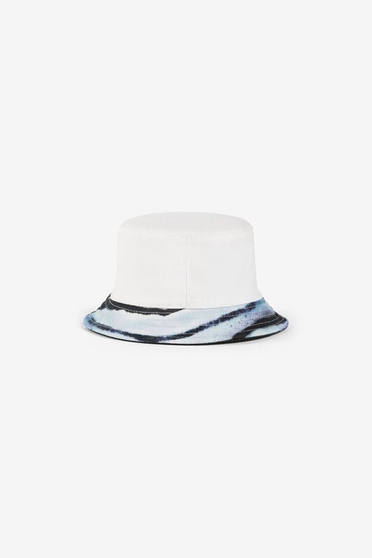 JU Zebra-Print Logo Bucket Hat MILKY/BLUE OJZ014-ISA2J