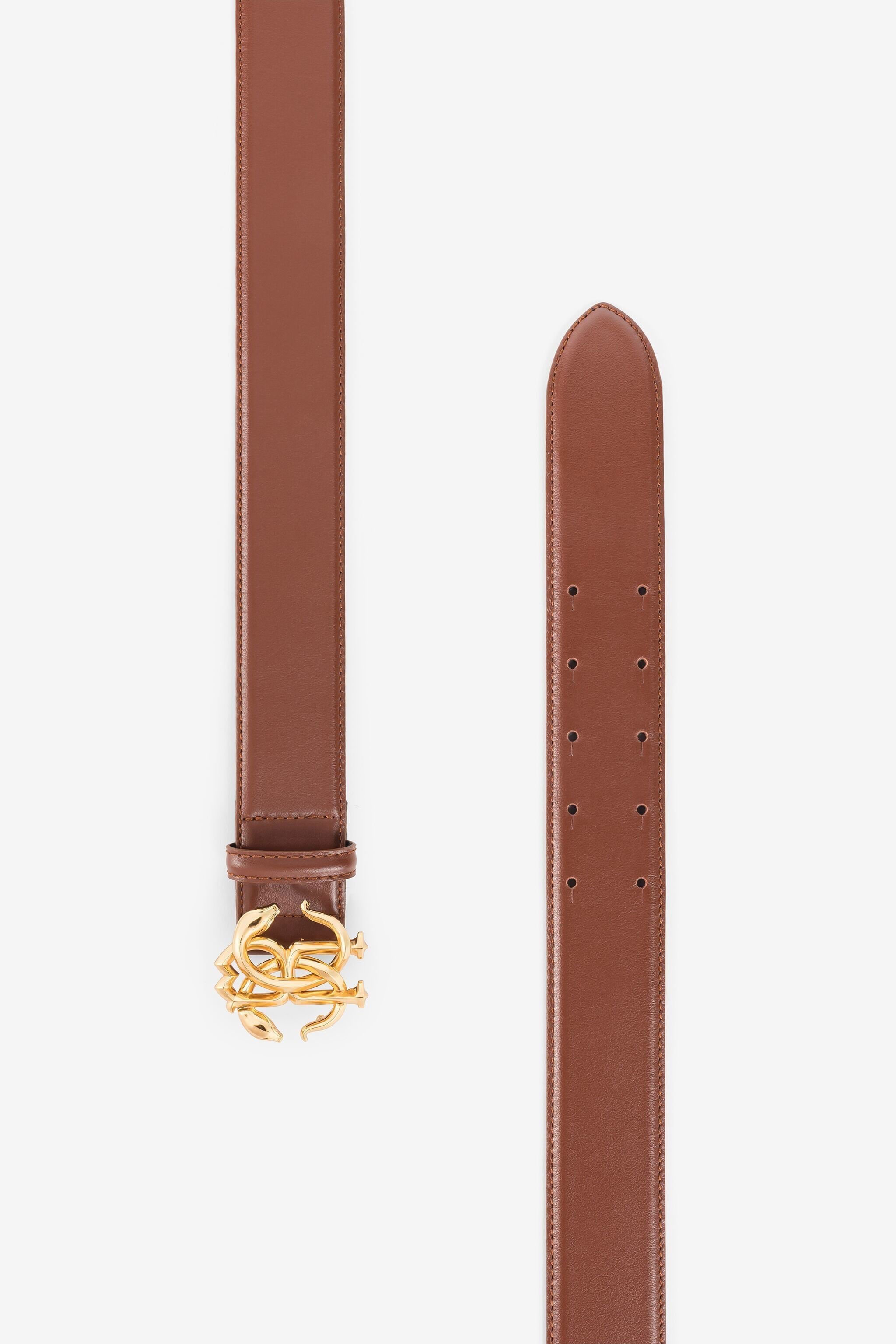 RC Logo-buckle belt Brown QRC006-PZ132
