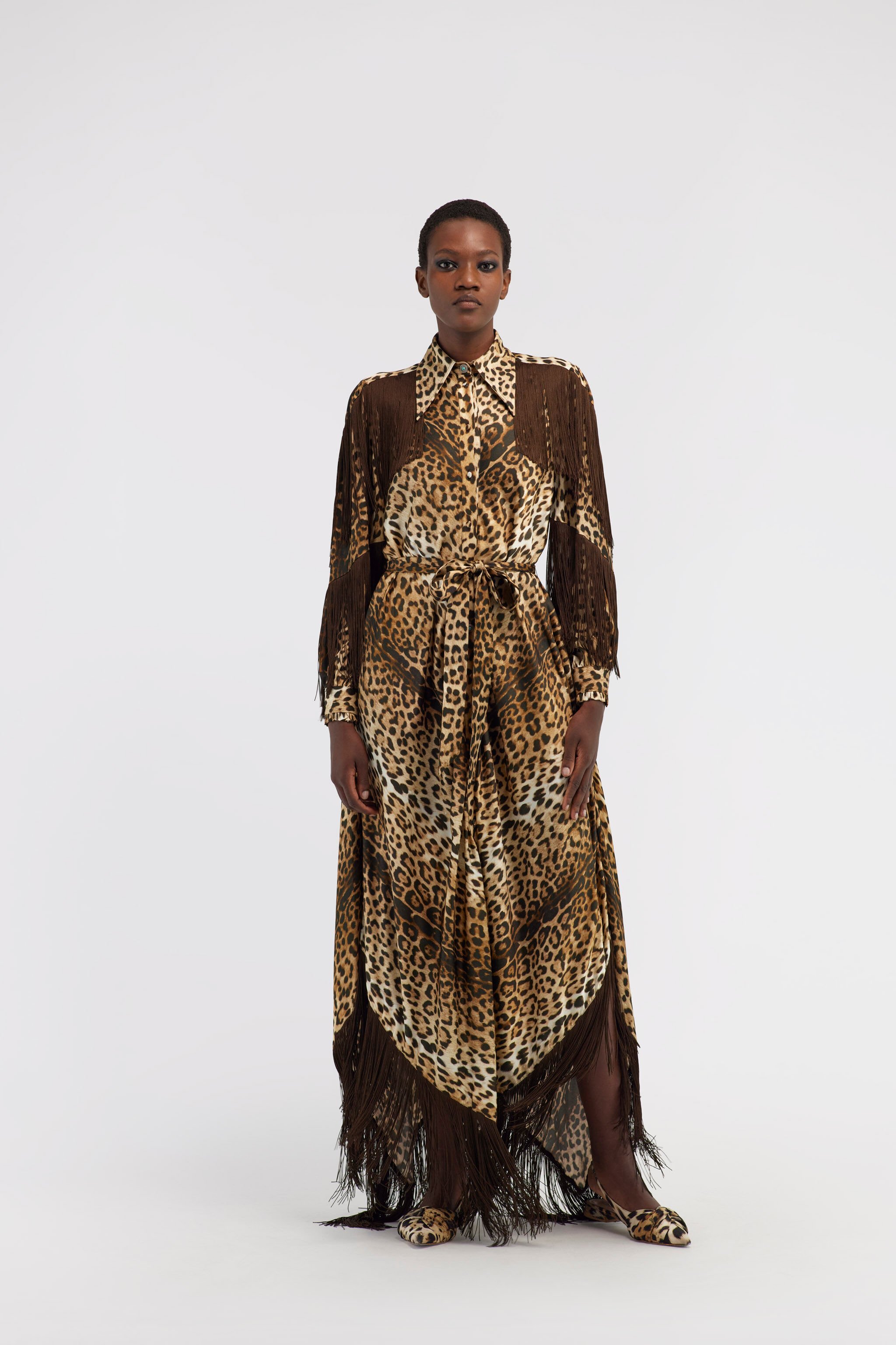 RC Fringe long dress Light brown RKT120-SZH26