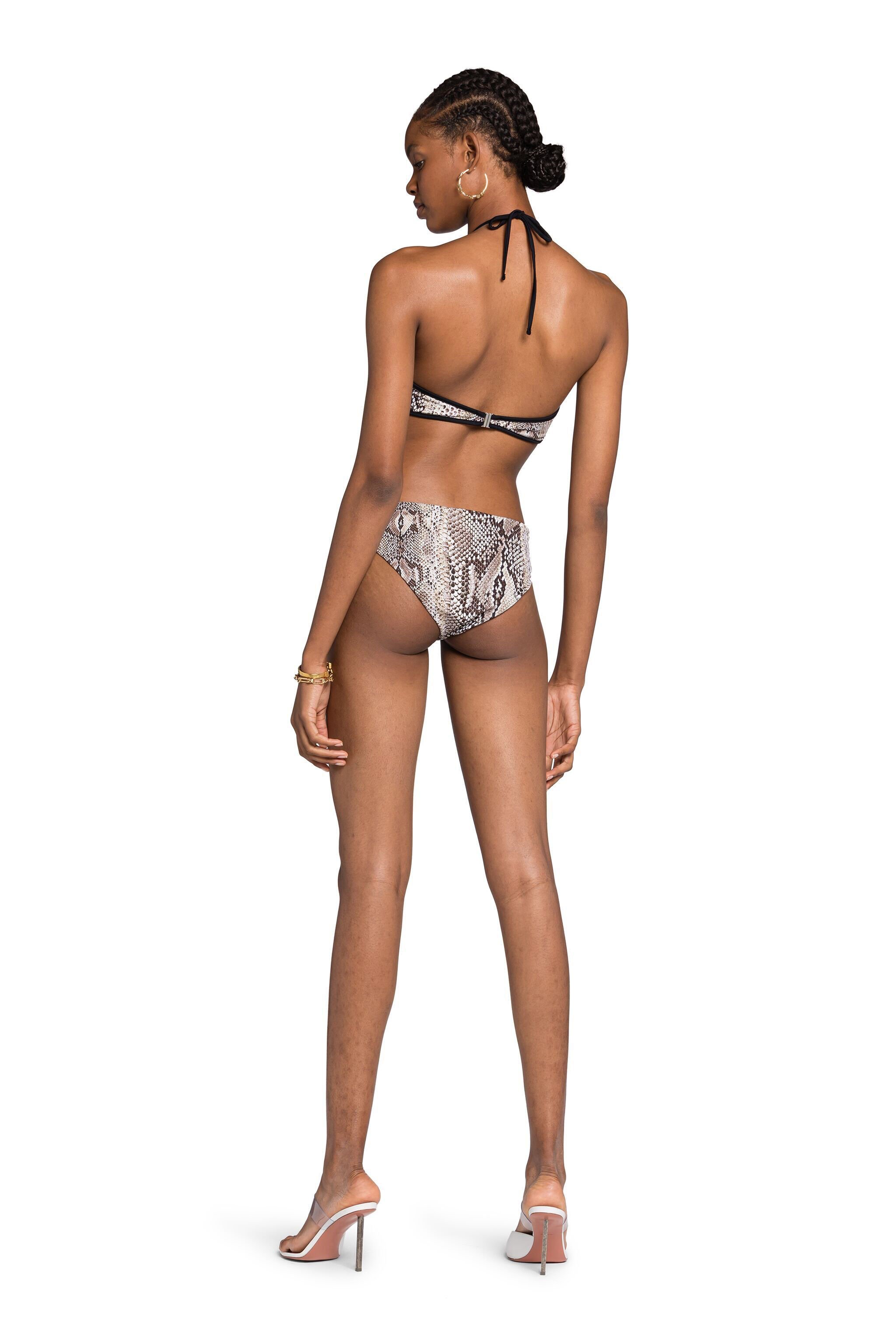 RC Snake-Print Bikini Marrón claro KSW01E-HVI18