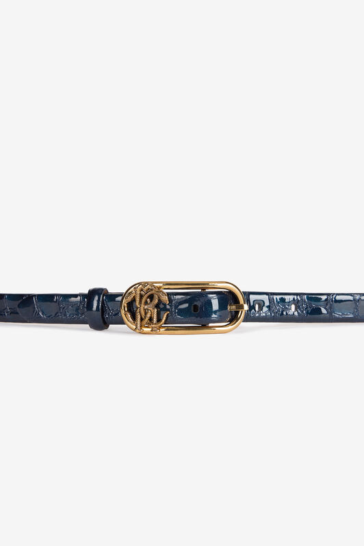 RC Belt With Crocodile Print And Glitter BLU/ORO SKC005-PZE01
