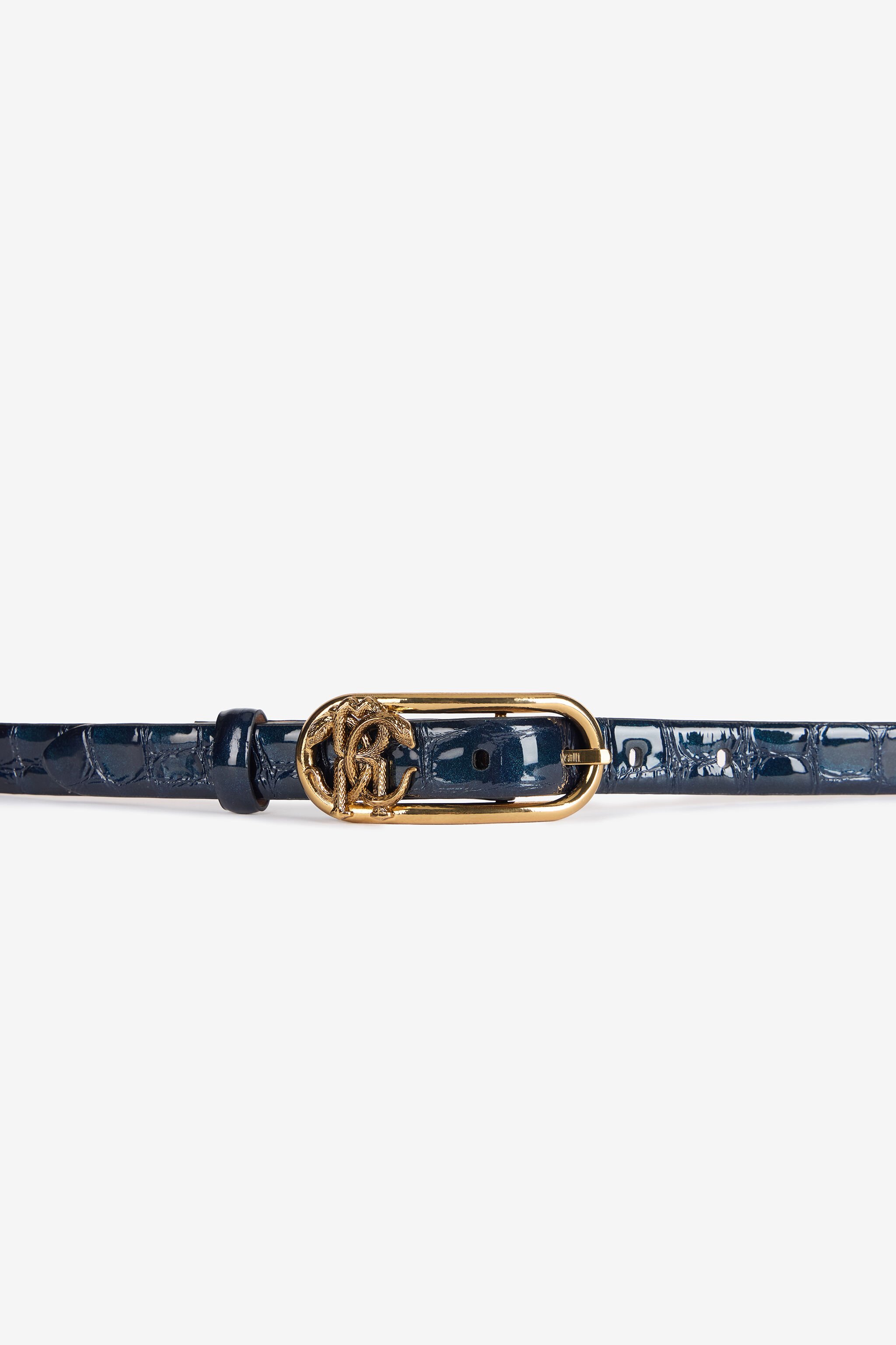 RC Belt With Crocodile Print And Glitter BLU/ORO SKC005-PZE01