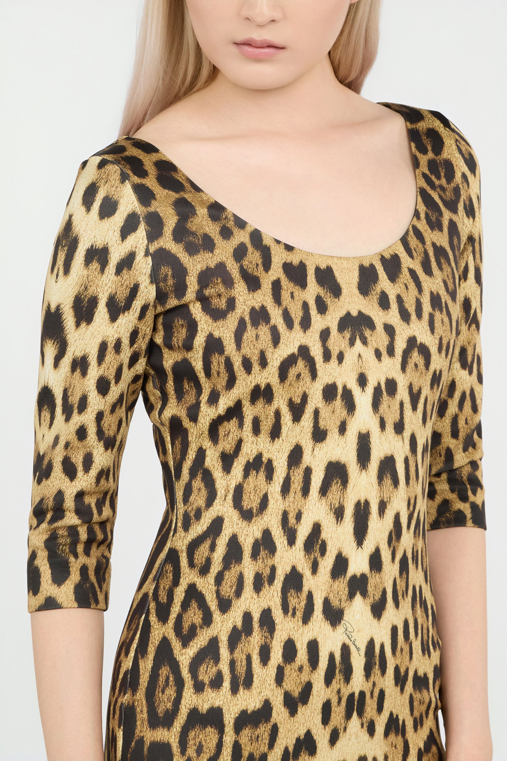 RC Leopard Print Midi Dress JAGUAR QOT10A-5SG34