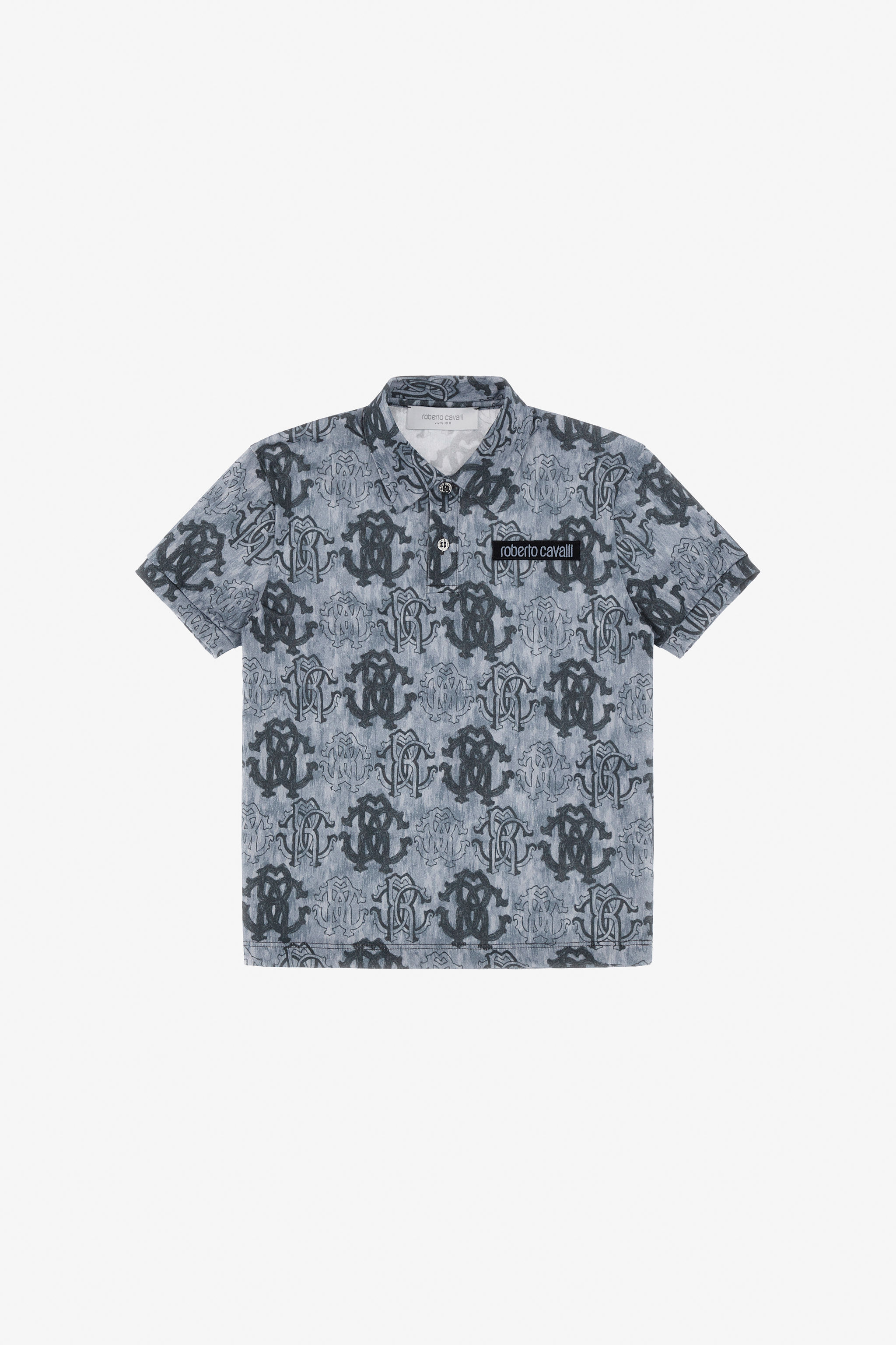 JU RC Logo Polo GREY/BLUE TJT61B-JFM11