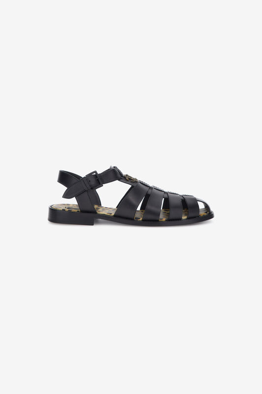 RC Flat sandals Black SRS027-PZA12