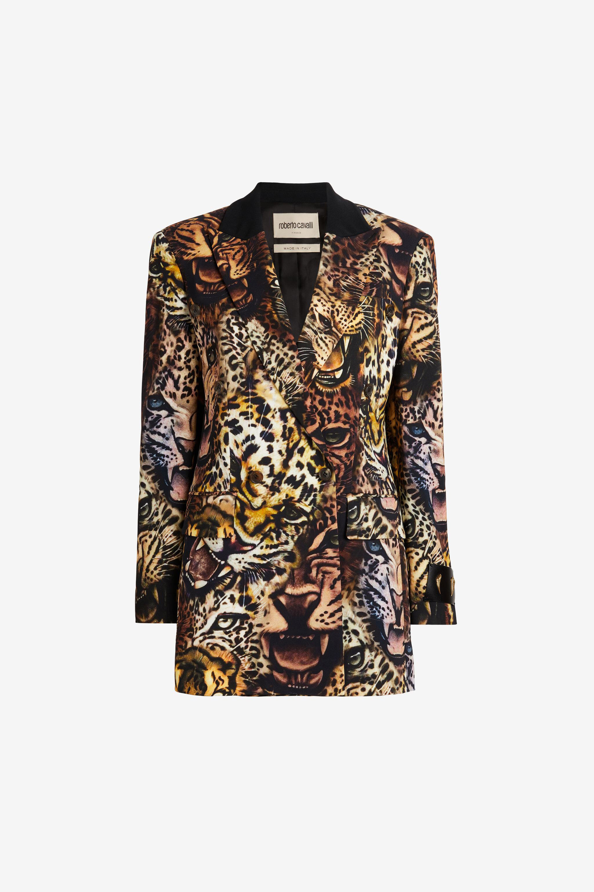 RC Zweireihiger Blazer mit Queen Of Arizona Print BLACK/RUM/NUDE NQT403-ORB76