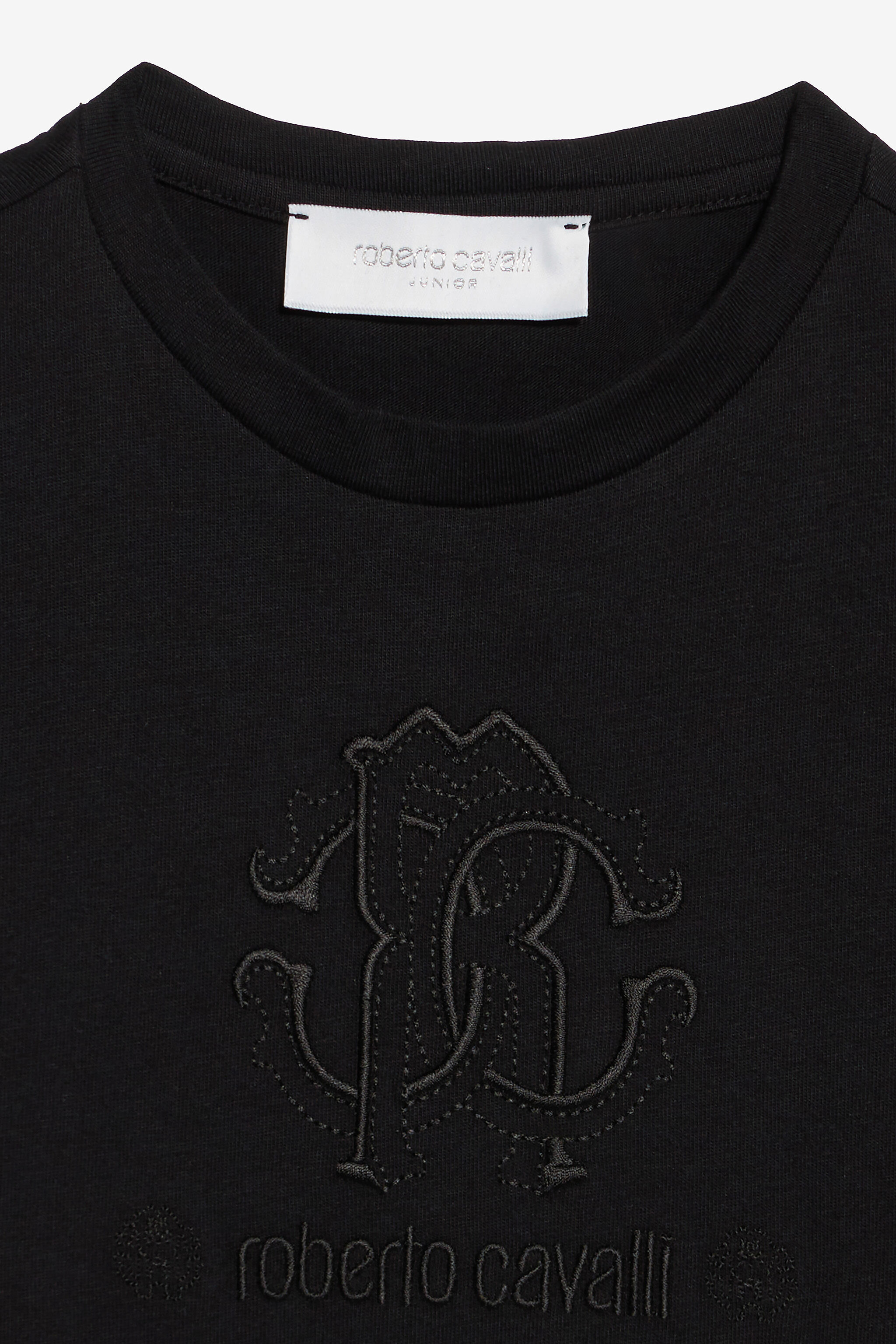 JU Camiseta Con Monograma RC Y Logotipo Negro UJT60M-JD001